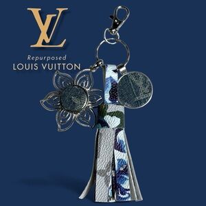 Louis Vuitton upcycled Tassel Key Holder purse fob rare print